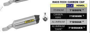 ARROW / A[ KAWASAKI ZX-6R 636 '19 E}[N RACE TECH A~_[NTCT[ J[{G | 71898AKN