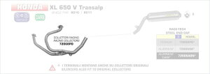 ARROW / A[ HONDA XL 650 V TRANSALP '05 2:1 XeXRN^[ | 72068PD