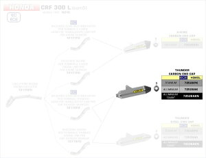 ARROW / A[ HONDA CRF 250 '17 E}[N A~jET_[ TCT[ J[{Gh | 72528AK