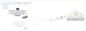 ARROW / A[ PIAGGIO MP3 500LT '17 E}[N XeX NpCv L^CU[t + ORIGIN | 73012KZ