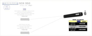 ARROW / �A���[ YAMAHA SCR 950 '17 E�}�[�N�� �j�N���� DARK REBEL �T�C�����T�[ �J�[�{���G���h�L�� | 74503RB