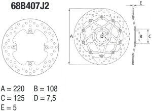 BREMBO / u{ SERIE ORO (I[) (ZG I[) tBbNXh(Œ)Eh Au[L | 68B407J2
