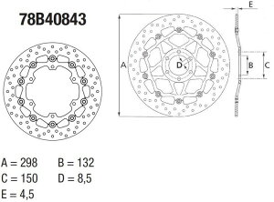 BREMBO / u{ ORO (I[) u[LfBXN Eht[eBO | 78B40843
