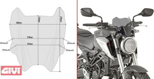 Givi / �W�r �e�B���e�b�h �E�C���h�X�N���[�� 210 mm�i�����j 280 mm�i���j | A1164G