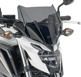 Givi / ジビ スクリーン Honda CB650F 17- スモーク dim. HxW 28x365 cm フィッティングキット付属 | A1159