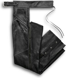 Harley-Davidson Distressed Leather Chaps For Men- Black | 98102-16VM