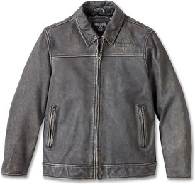 Harley-Davidson Men'S Gas & Oil Leather Jacket- Black leather | 97007-23VM