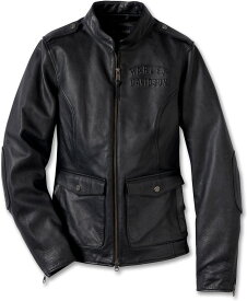 Harley-Davidson Women'S Layering System Captains Leather Jacket- Black | 98018-23VW