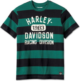 Harley-Davidson Tee-Knit- Green Stripe | 96587-23VM