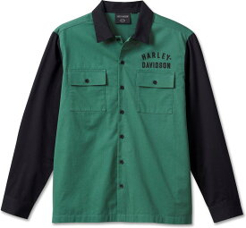 Harley-Davidson Shirt-Woven- Bistro Green | 96640-23VM