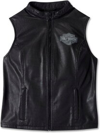 Harley-Davidson Vest-Leather- Black | 97007-24VW