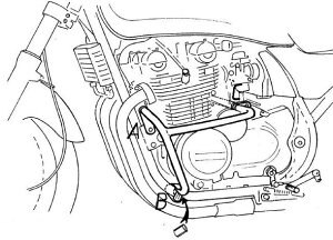 �w�v�R���x�b�J�[ �G���W���v���e�N�V�����o�[ �N���� Kawasaki Zephyr 550 | 501214 00 02