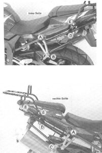 ヘプコ&ベッカー チューブトップケースキャリア ブラック Yamaha YZF-R1 (2002-2004) | 6504501 01 01