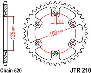 JT �X�v���P�b�gS ���A �X�v���P�b�g 50 Teeth Steel �X�^���_�[�h 520 Pitch Type 210 | JTR210.50