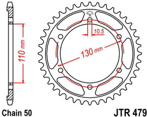 JT �X�v���P�b�gS ���A �X�v���P�b�g 41 Teeth Steel �X�^���_�[�h 530 Pitch Type 479 | JTR479.41