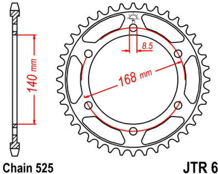 楽天市場】JT スプロケットS リア スプロケット 41 Teeth Steel 