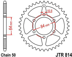 JT �X�v���P�b�gS ���A �X�v���P�b�g 33 Teeth Steel �X�^���_�[�h 530 Pitch Type 814 | JTR814.33
