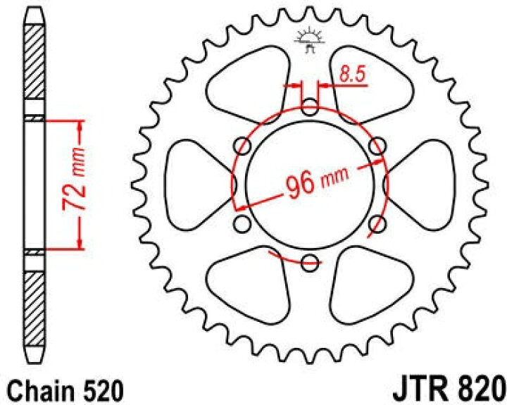 楽天市場】JT スプロケットS リア スプロケット 42 Teeth Steel 