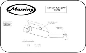 Marving / �}�[�r���O �}�t���[ Cylindrical  114 �N���� - EU�������s�F�� Yamaha YZF 750 R (93-95) | Y