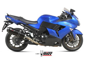 MIVV / �~���}�t���[ Oval �u���b�N Stainless Steel With Carbon Cap Exhaust | K.023.LVC