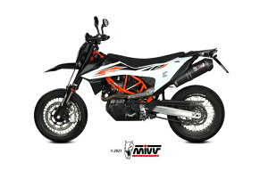 MIVV / �~���}�t���[ Oval �u���b�N Stainless Steel With Carbon Cap Exhaust | KT.023.LVC