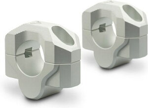 SW-MOTECH Bar riser for ? 28 mm handlebar H=20 mm. Silver. Milled. | LEH.00.039.20201/S