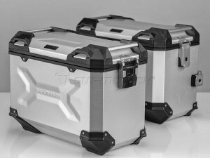 SW���e�b�N / SW-MOTECH TRAX�i�g���b�N�X�j ADV �p�j�A�V�X�e�� �V���o�[ 45/45 L- Honda Crosstourer (11-)