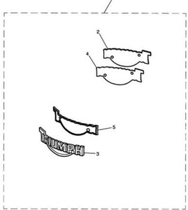 Triumph Badge Tank Cast Red RH1 | A9700181