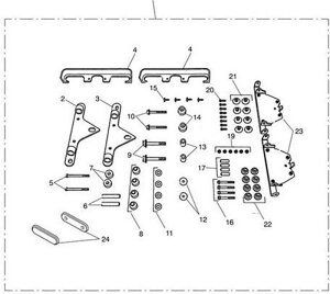 Triumph Pannier Mount Inner LH | T2350806