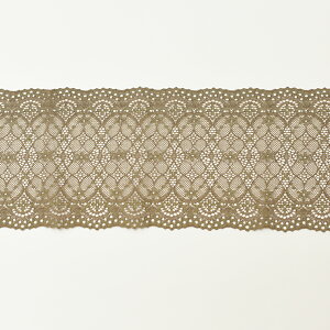 幾何学柄 広幅ストレッチレース (幅 約11.5cm) 手芸用 アクセサリー 生地 単品 レース 【post】