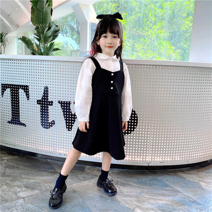 楽天市場 2点セット ジャンパースカート 入学式 子供ドレス スーツ 女の子 キッズ フォーマルスーツ ワンピース 長袖 春秋 七五三 子供服 可愛い 結婚式 セットアップ 子供スーツ 女の子 お洒落 スカート シャツ 入園式 卒園式 卒業式 発表会 上下セット カジュアル Kira