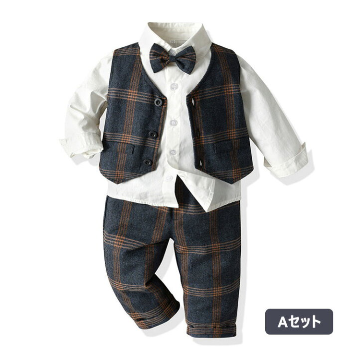 ☆ グレー 3点セット 90CM キッズ シャツ スーツ タキシード風 チェック柄 パンツ フォーマル ベスト ベビ 男の子 蝶ネクタイ付き 通販 70%OFFアウトレット 90CM ☆ グレー 3点セット 90CM キッズ シャツ スーツ タキシード風 チェック柄 パンツ フォーマル ベスト ベビ 男の子 蝶ネクタイ付き 通販 70%OFFアウトレット 90CM