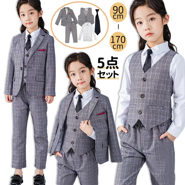 楽天市場】5点セット 入学式 卒業式 フォーマルスーツ 女の子 パンツ  
