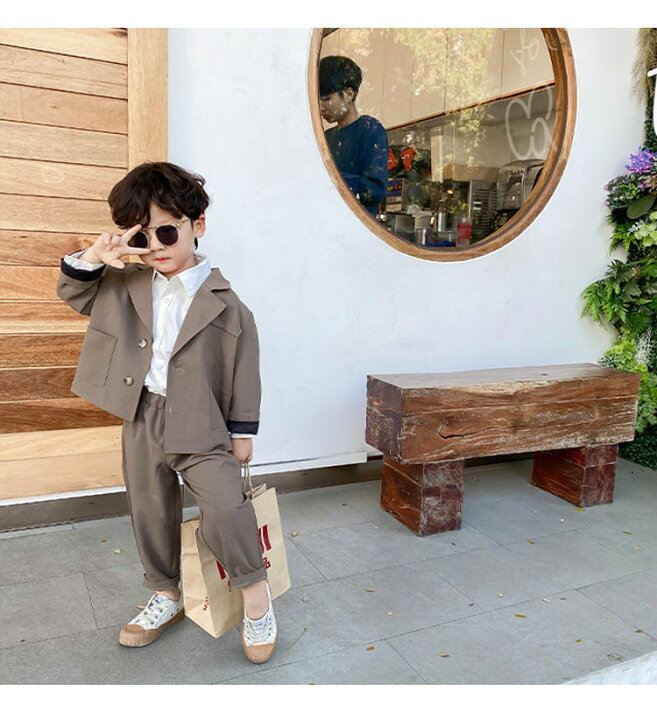 楽天市場】【シャツおまけ】 3点セット 子供服 フォーマルスーツ  