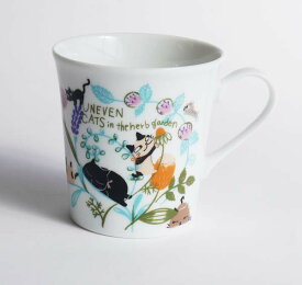 陶器 食器マグカップねこFLOWER