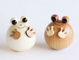 木製干支置物 起き上がりこぼし・かえる(セットではありません)