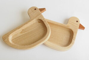 木製キッチン用品 木のお皿アヒル皿 大
