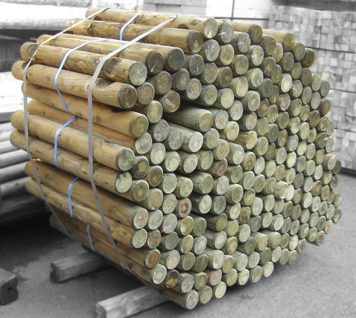 楽天市場 造園用 間伐材 杉 桧acq防腐注入横木600 60 10本1セット ウッドデッキと木物屋