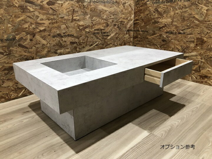 楽天市場】センターテーブル 長方形 コンクリ コンクリート調 テーブル 