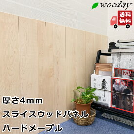 DIY 貼るだけ 天然木 木材 ハードメープル プレミアムスライスウッドパネル 薄板 銘木 wooday ウッドパネル 壁 壁材