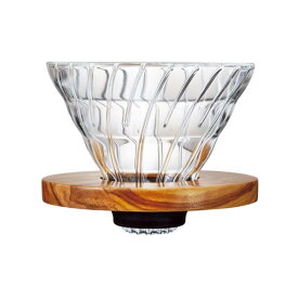 HARIO ハリオ V60 （1-4杯用） ドリッパー 耐熱ガラス おしゃれ ナチュラル オリーブウッド 珈琲ドリッパー コーヒードリッパー ドリップコーヒー olive wood ウッドベリーコーヒー WOODBERRY COFFEE
