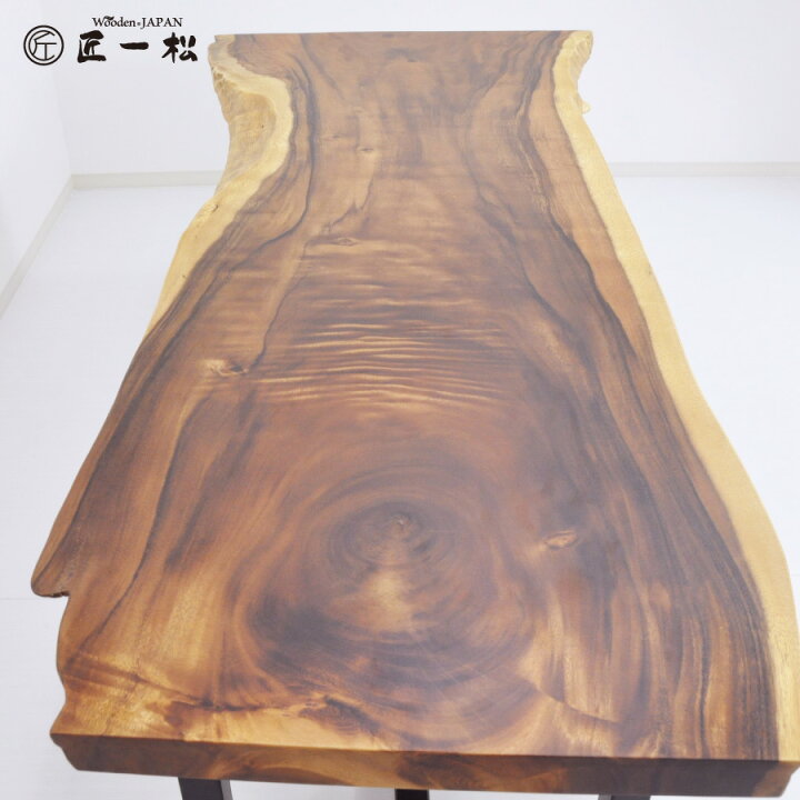楽天市場】『一枚板 天板 匠一松 モンキーポッド (長さ2070×幅743×厚さ 