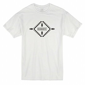 Tシャツ DESENHISTA&#8482; デゼニスタ ホワイト 大人 デザイン ユニセックス メンズ レディース 半袖 ゆったり カジュアル オルテガ エスニック 胸ロゴ インディアン