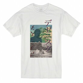 Tシャツ DESENHISTA&#8482; デゼニスタ ホワイト 大人 デザイン ユニセックス メンズ レディース 半袖 ゆったり 原宿 グリッチ オルチャン ストリート ダンス vaporwave