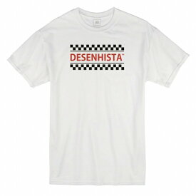 Tシャツ DESENHISTA&#8482; デゼニスタ ホワイト 大人 デザイン ユニセックス メンズ レディース 半袖 ゆったり 原宿 スケーター ストリート ダンス ブロック ストリート
