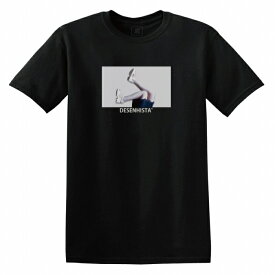Tシャツ DESENHISTA&#8482; デゼニスタ ブラック 大人 デザイン ユニセックス メンズ レディース 半袖 ゆったり ストリート メンヘラ フォト プリント オルチャン ダンス 原宿