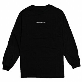 ロングTシャツ DESENHISTA デゼニスタ ブラック 大人 デザイン ユニセックス メンズ レディース 長袖 ゆったり ワンポイント ロゴ シンプル スポーツ