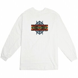 ロングTシャツ DESENHISTA デゼニスタ ホワイト 大人 デザイン ユニセックス メンズ レディース 長袖 ゆったり カジュアル オルテガ エスニック かっこいい インディアン