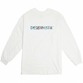 ロングTシャツ DESENHISTA デゼニスタ ホワイト 大人 デザイン ユニセックス メンズ レディース 長袖 ゆったり アロハ サーフ 西海岸 カリフォルニア シンプルロゴ ストリート