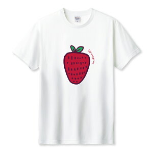 Tシャツ メンズ ユニセックス 北欧 いちご イチゴ ストロベリー 苺 ビックプリント カワイイ サイズ S M L LL XL 半袖 綿 100% コットン 人気 ゆったり 白Tシャツ 黒Tシャツ ホワイト ブラック 長持